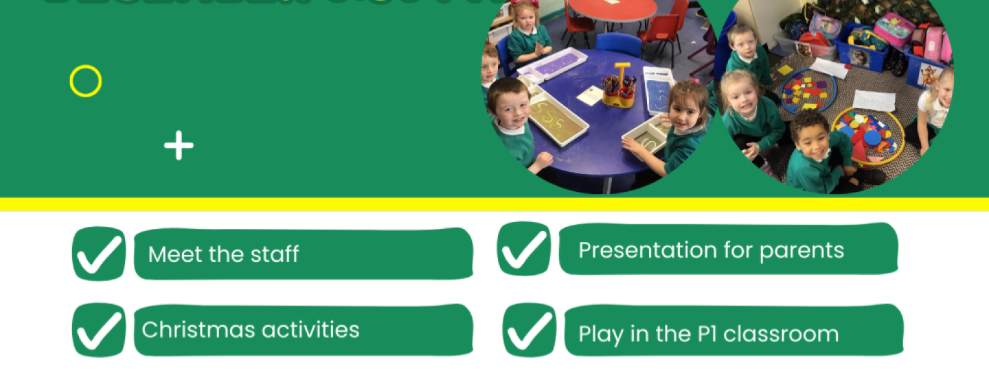 Yellow and Green Geometric School Admission Flyer